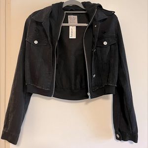 Love Tree Black Denim Hoodie